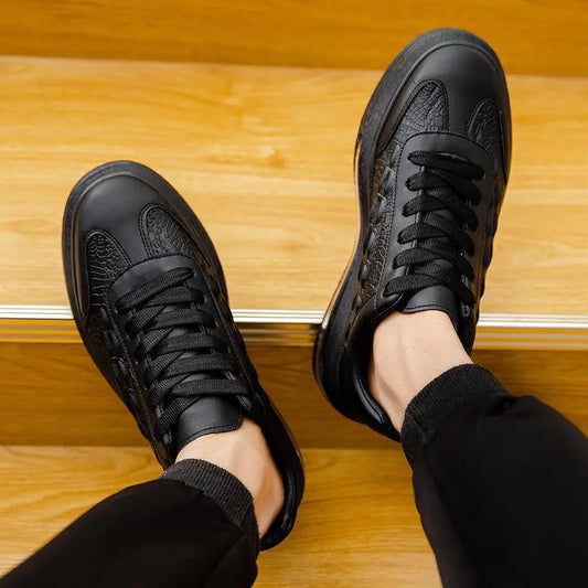 Trendy Leather Men's Shoes Fashion Casual Sneakers Beyond Trends Hub