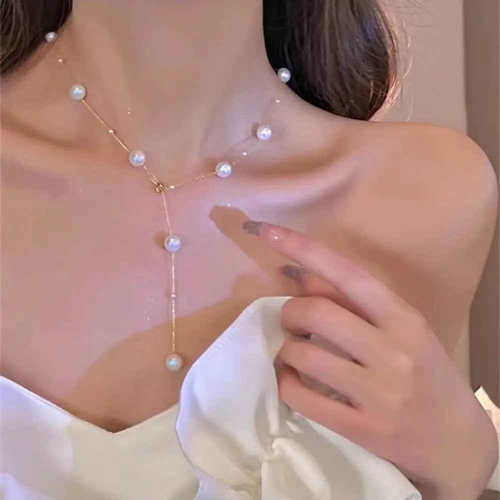 Trendy Pearl Necklace For Women Fashion Starry Pearl Choker Necklaces 2024 Fashion Jewelry Girl Gifts Beyond Trends Hub