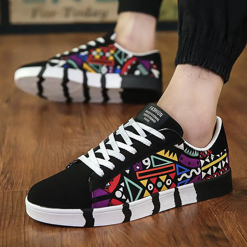 Trendy shoes canvas shoes - Black / 44