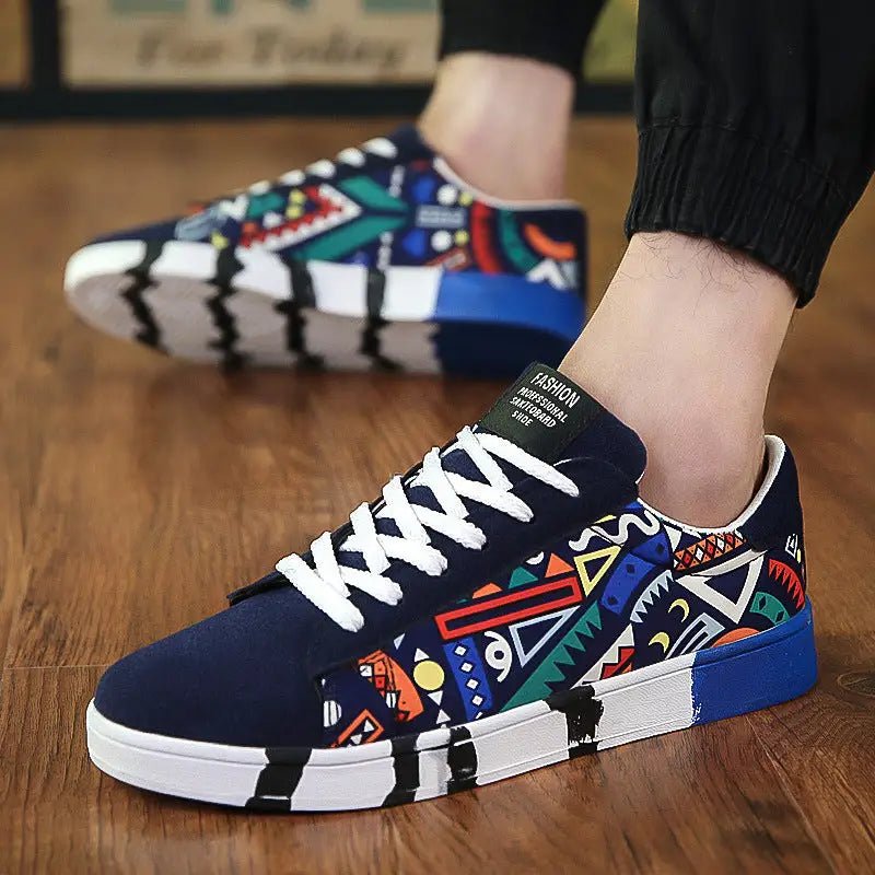 Trendy shoes canvas shoes - Blue / 42