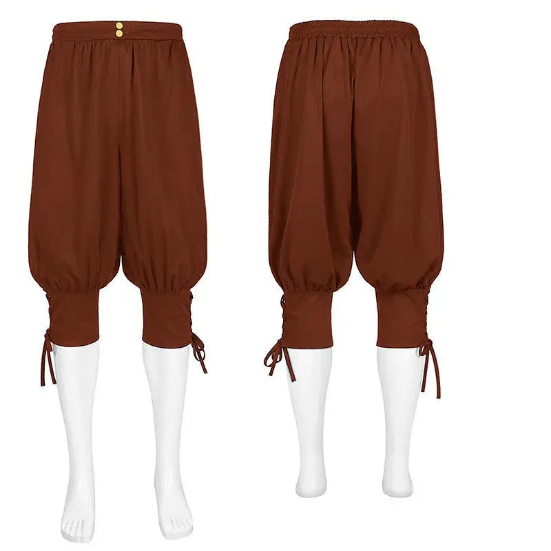 Trousers Ankle Strap Casual Pants Men - Bloomers Red / S