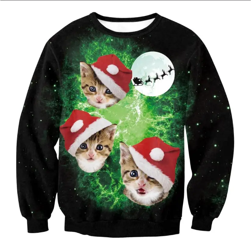 UGLY CHRISTMAS SWEATER Vacation Santa Elf Funny Womens Men Sweaters Tops Autumn Winter Clothing Beyond Trends Hub