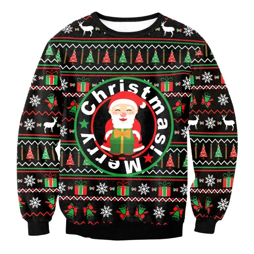 UGLY CHRISTMAS SWEATER Vacation Santa Elf Funny Womens Men Sweaters Tops Autumn Winter Clothing Beyond Trends Hub