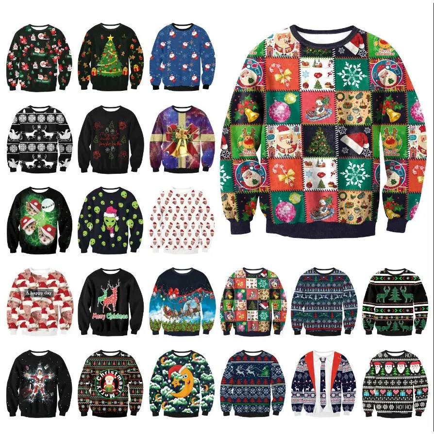 UGLY CHRISTMAS SWEATER Vacation Santa Elf Funny Womens Men Sweaters Tops Autumn Winter Clothing Beyond Trends Hub