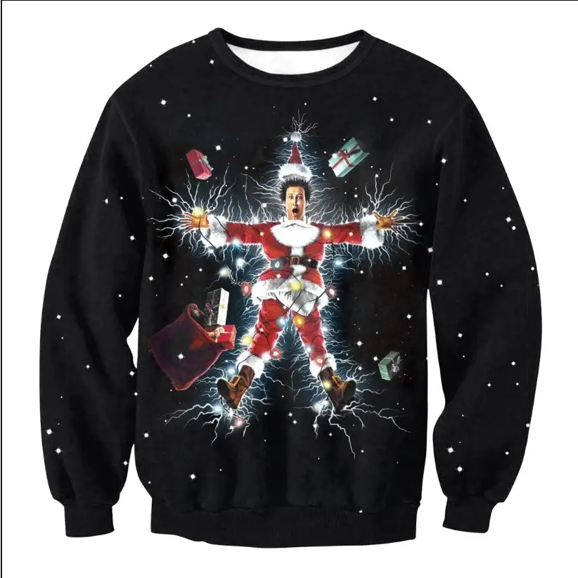 UGLY CHRISTMAS SWEATER Vacation Santa Elf Funny Womens Men Sweaters Tops Autumn Winter Clothing Beyond Trends Hub