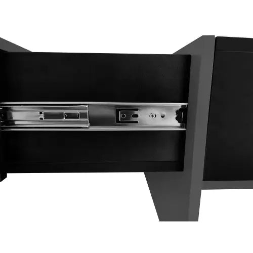 Unique Design Coffee Table With 4 Hidden Storage Compartments - Black - 5