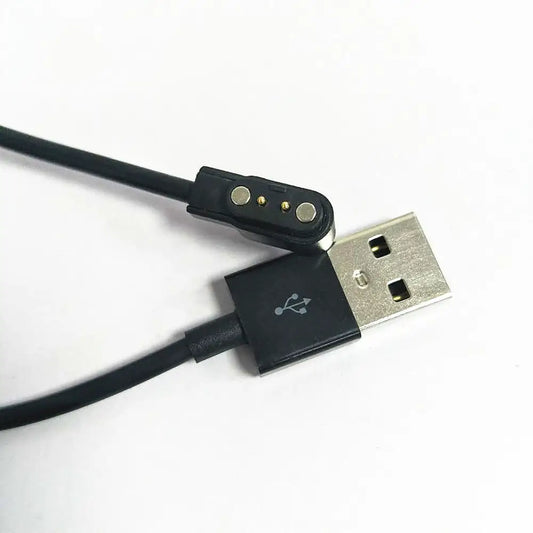 Universal 2Pin 4mm Strong Magnetic Charge Cable USB Charging Line Cord Rope Black White Color For Smart Watches - Beyond Trends Hub 