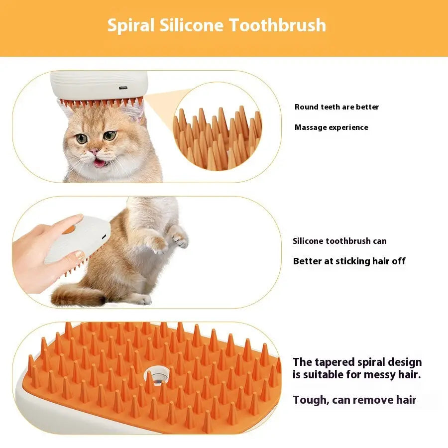 USB Rechargeable Pets Steam Brush Spray Massage Comb Pet Grooming Tools Cat Steam Comb Pet Products Beyond Trends Hub