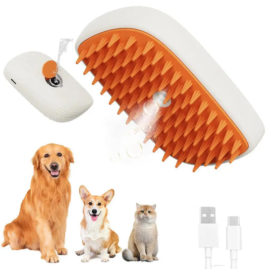 USB Rechargeable Pets Steam Brush Spray Massage Comb Pet Grooming Tools Cat Steam Comb Pet Products Beyond Trends Hub