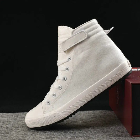 Velcro student canvas shoes - white / 41