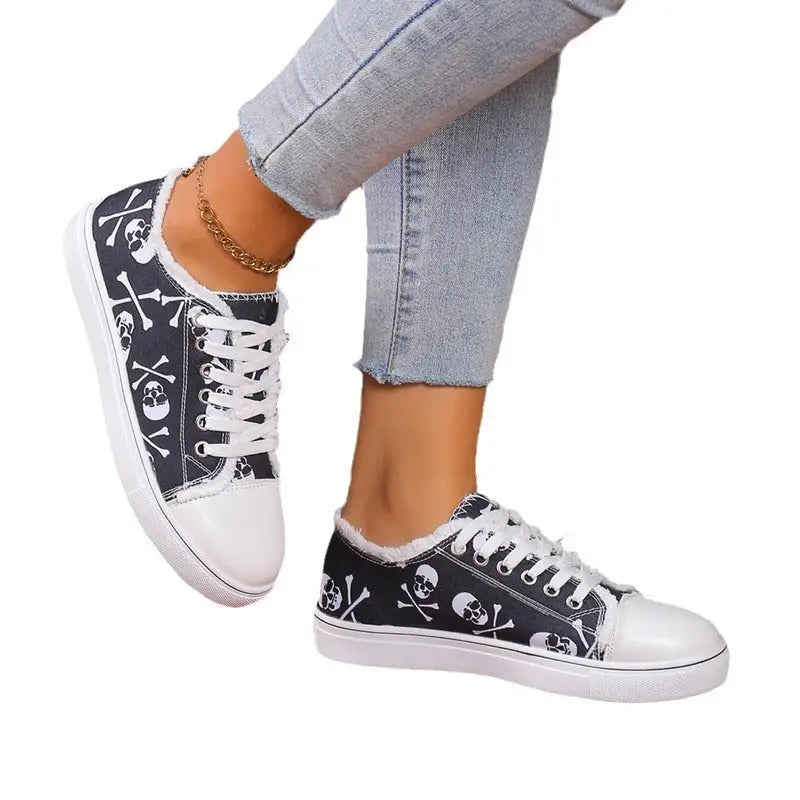 Versatile Flat Bottomed Student Lace Up Canvas Shoes Beyond Trends Hub
