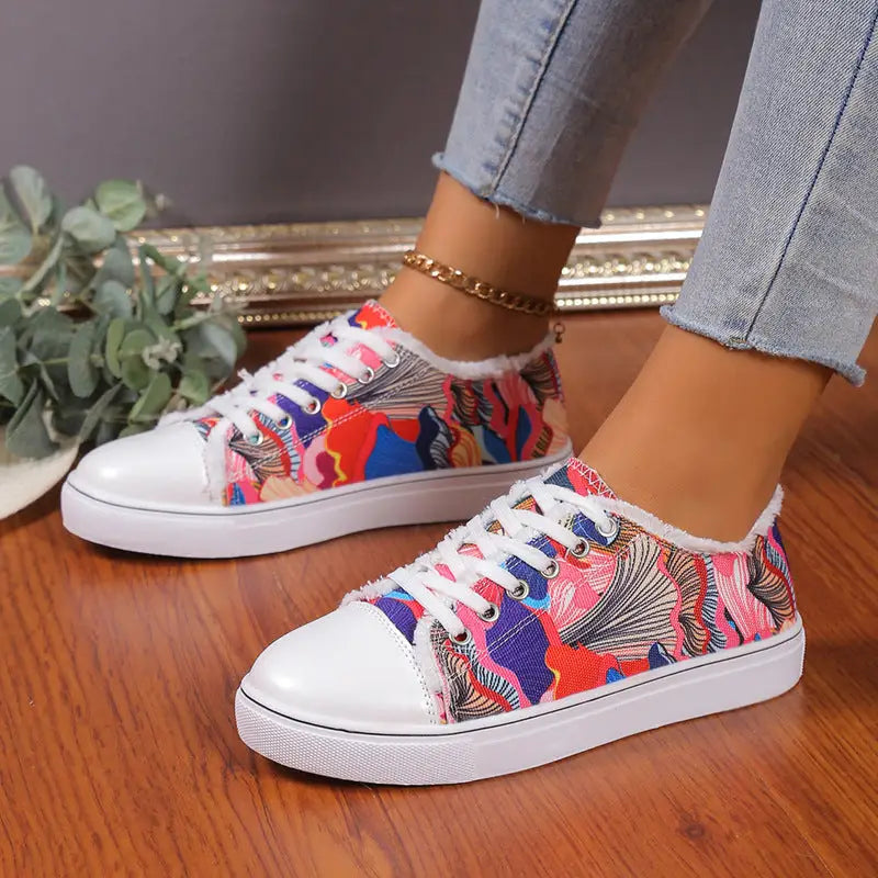 Versatile Flat Bottomed Student Lace Up Canvas Shoes Beyond Trends Hub