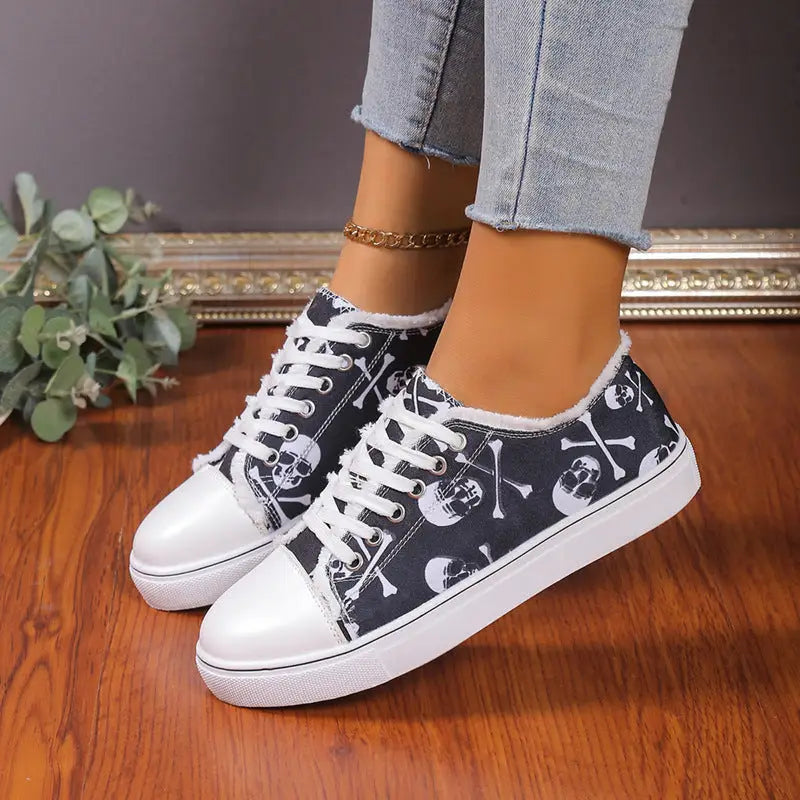 Versatile Flat Bottomed Student Lace Up Canvas Shoes Beyond Trends Hub
