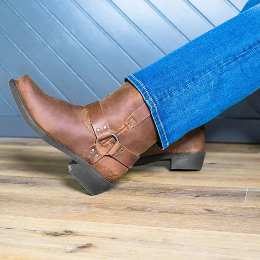 Versatile Men's Casual Leather Retro Short Boots Beyond Trends Hub