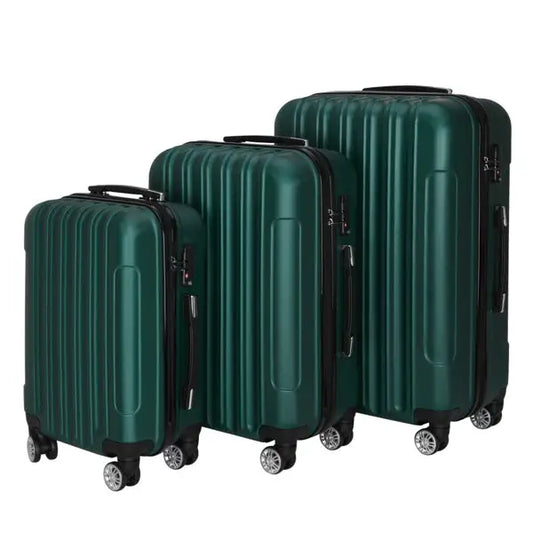 Vertical Pattern Three In One Handle Universal Wheel 20in 24in 28in ABS Aluminum Alloy Pull Rod Box - Dark Green - 5