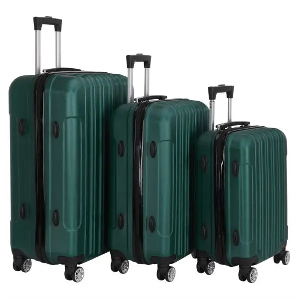 Vertical Pattern Three In One Handle Universal Wheel 20in 24in 28in ABS Aluminum Alloy Pull Rod Box - Dark Green - 5