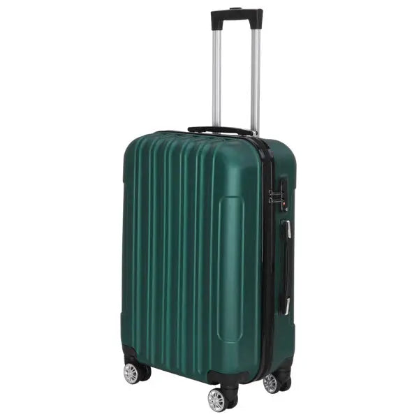Vertical Pattern Three In One Handle Universal Wheel 20in 24in 28in ABS Aluminum Alloy Pull Rod Box - Dark Green - 5