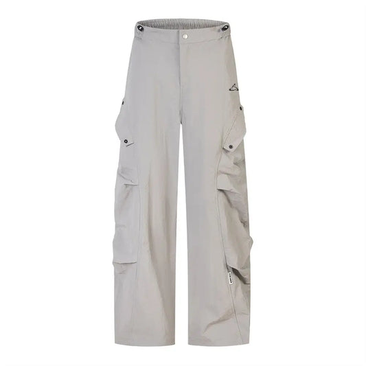 Vibe Style Design Side Fold Loose-fitting Wide-leg Trousers Men
