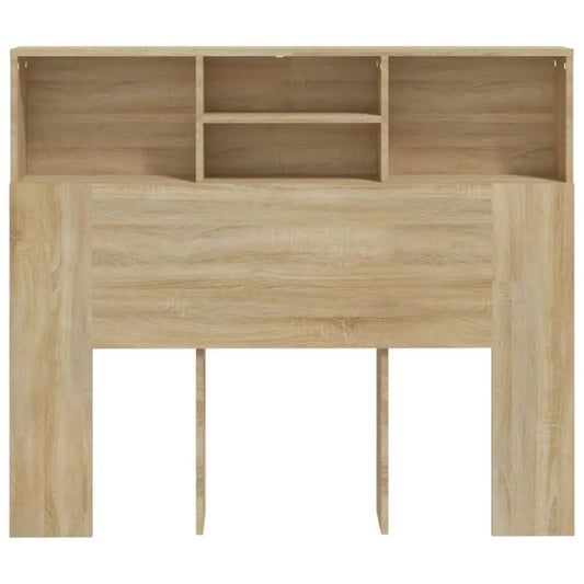 vidaXL Headboard Cabinet Sonoma Oak 120x19x103.5 cm - as picture - 5