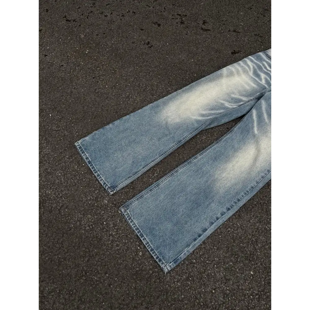 Vintage American Style Water Ripple Washed Blue Jeans For Men And Women Beyond Trends Hub