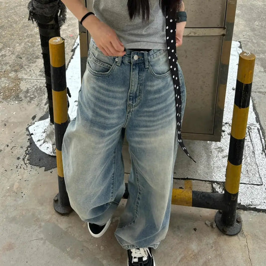 Vintage American Style Water Ripple Washed Blue Jeans For Men And Women Beyond Trends Hub