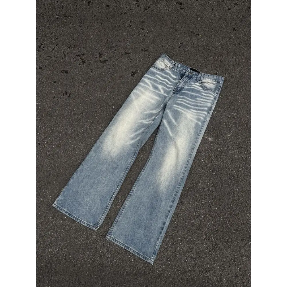 Vintage American Style Water Ripple Washed Blue Jeans For Men And Women Beyond Trends Hub