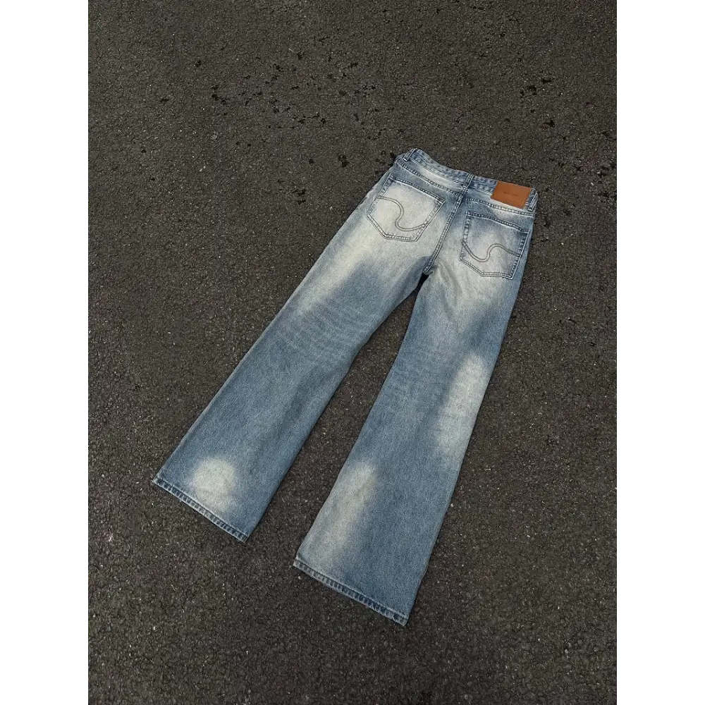 Vintage American Style Water Ripple Washed Blue Jeans For Men And Women Beyond Trends Hub
