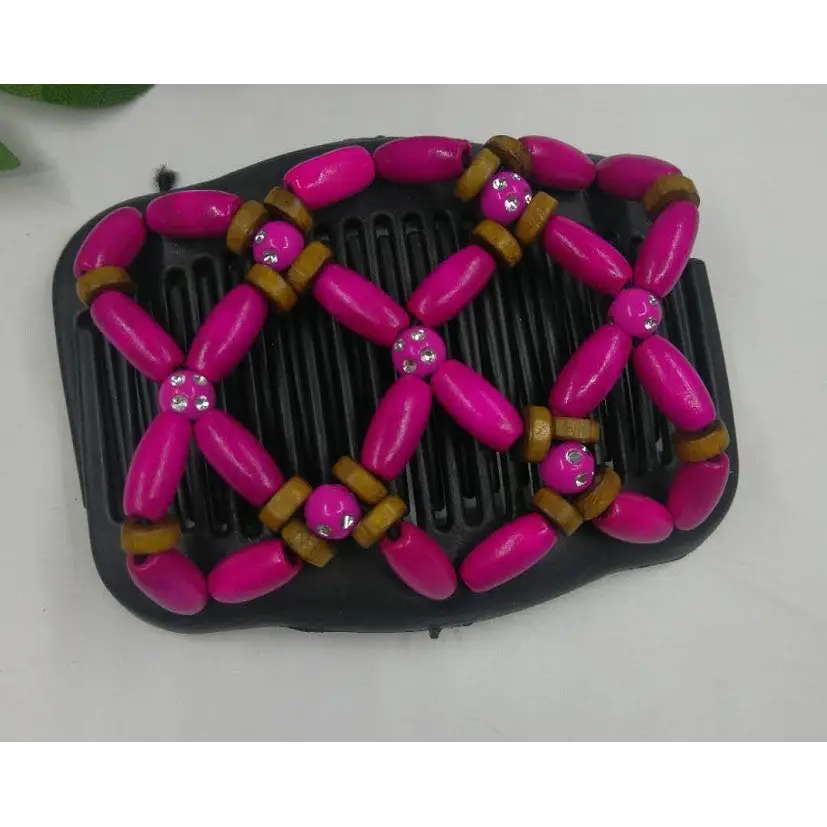 Vintage Elastic Hairpin Stretch Hair Comb Hot Sales Beaded Hair Magic Comb Clip Beads Pin Ladies Hair Accessories Beyond Trends Hub