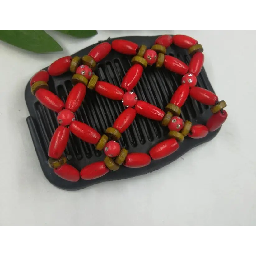 Vintage Elastic Hairpin Stretch Hair Comb Hot Sales Beaded Hair Magic Comb Clip Beads Pin Ladies Hair Accessories Beyond Trends Hub