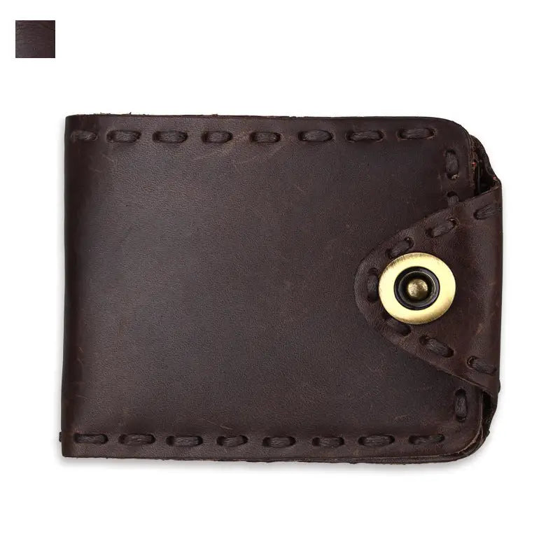 Vintage Men's Long Oily Leather First Layer Cowhide Wallet Beyond Trends Hub