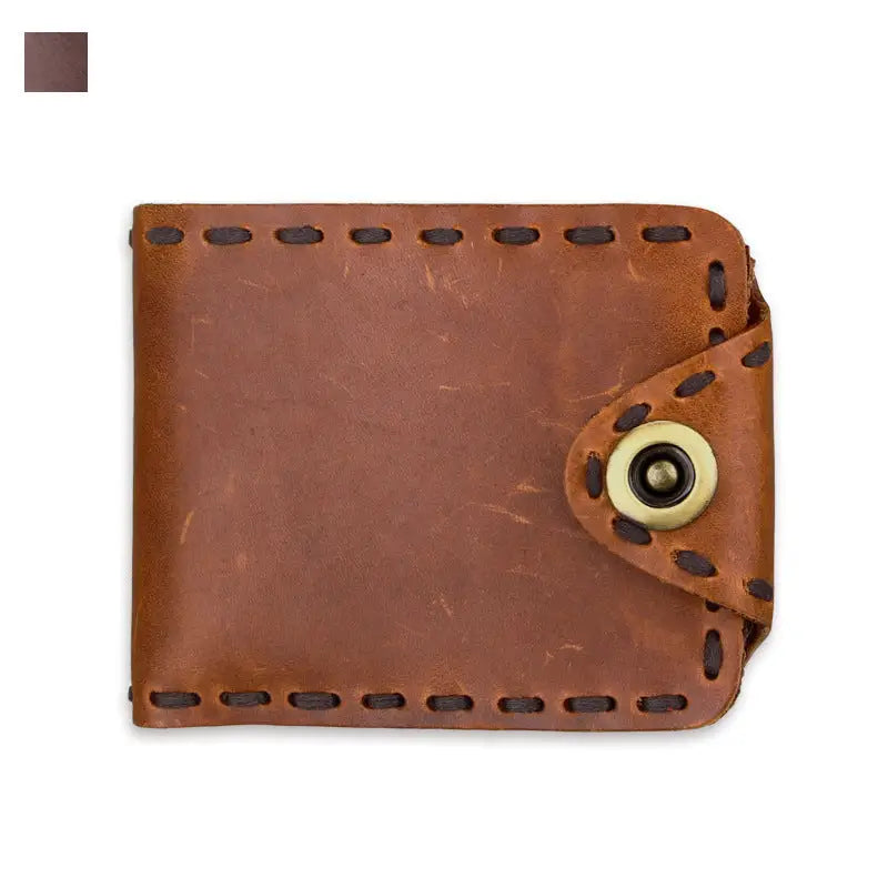Vintage Men's Long Oily Leather First Layer Cowhide Wallet Beyond Trends Hub