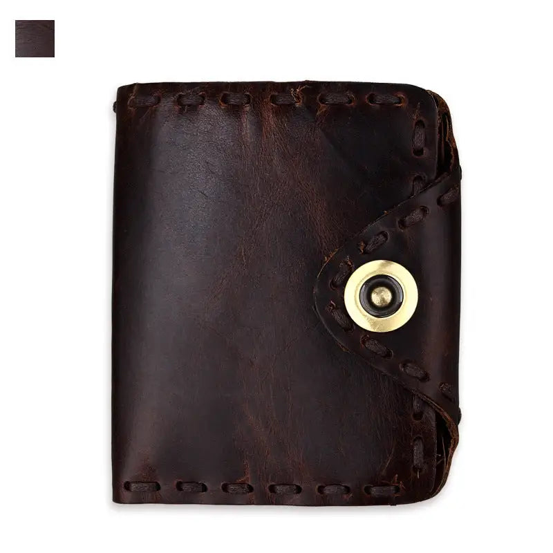 Vintage Men's Long Oily Leather First Layer Cowhide Wallet Beyond Trends Hub