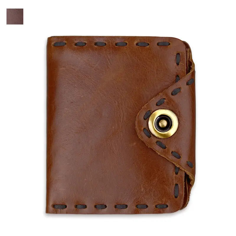 Vintage Men's Long Oily Leather First Layer Cowhide Wallet Beyond Trends Hub