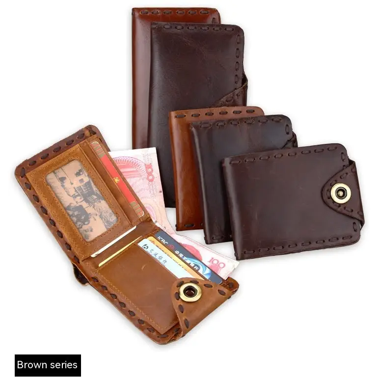 Vintage Men's Long Oily Leather First Layer Cowhide Wallet Beyond Trends Hub