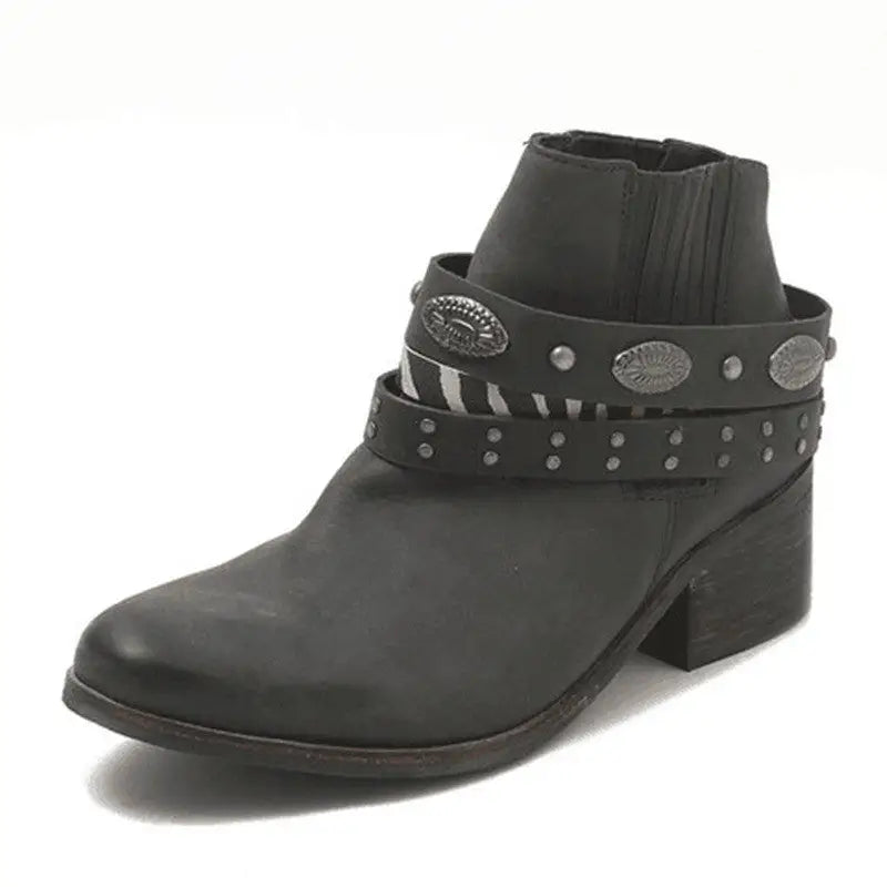 Vintage Women’s Shoes Ladies Fashion Single Shoes - Black / 35