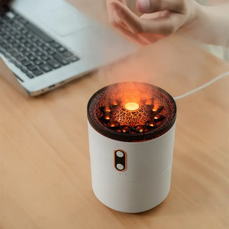 Volcanic Flame Aroma Essential Oil Diffuser USB Portable Jellyfish Air Humidifier Night Light Lamp Fragrance Humidifier Beyond Trends Hub