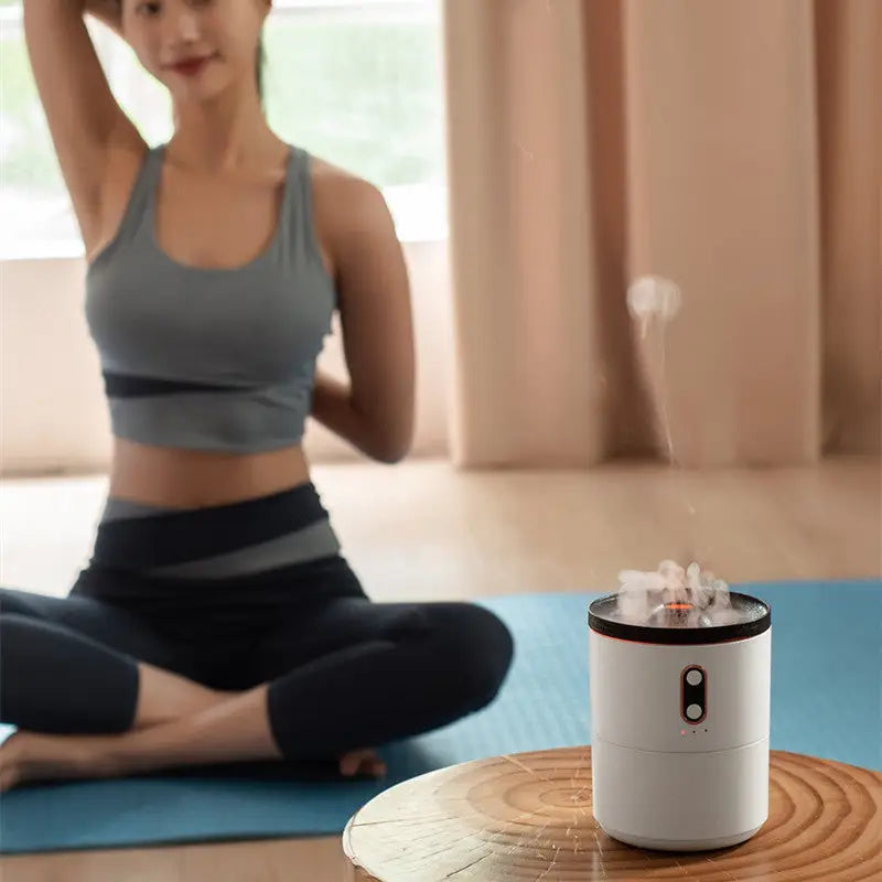 Volcanic Flame Aroma Essential Oil Diffuser USB Portable Jellyfish Air Humidifier Night Light Lamp Fragrance Humidifier Beyond Trends Hub