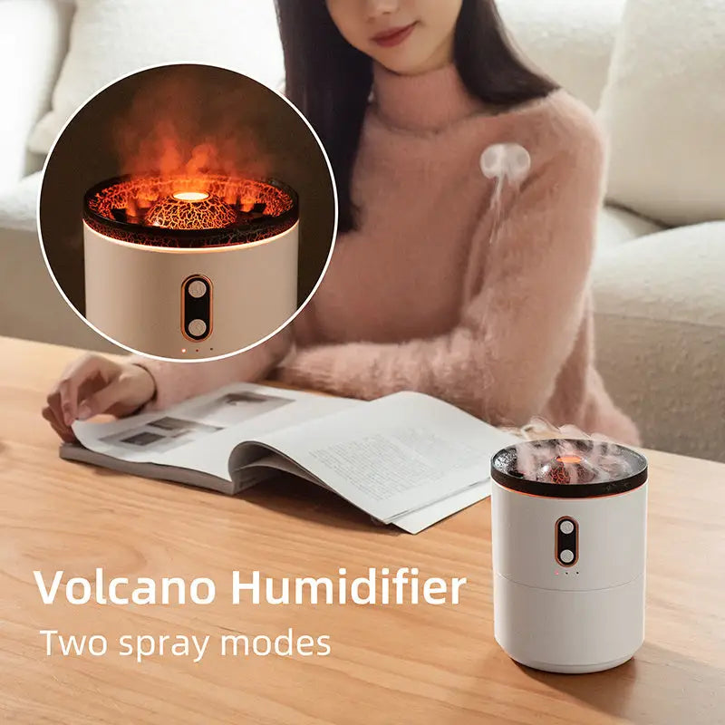 Volcanic Flame Aroma Essential Oil Diffuser USB Portable Jellyfish Air Humidifier Night Light Lamp Fragrance Humidifier Beyond Trends Hub