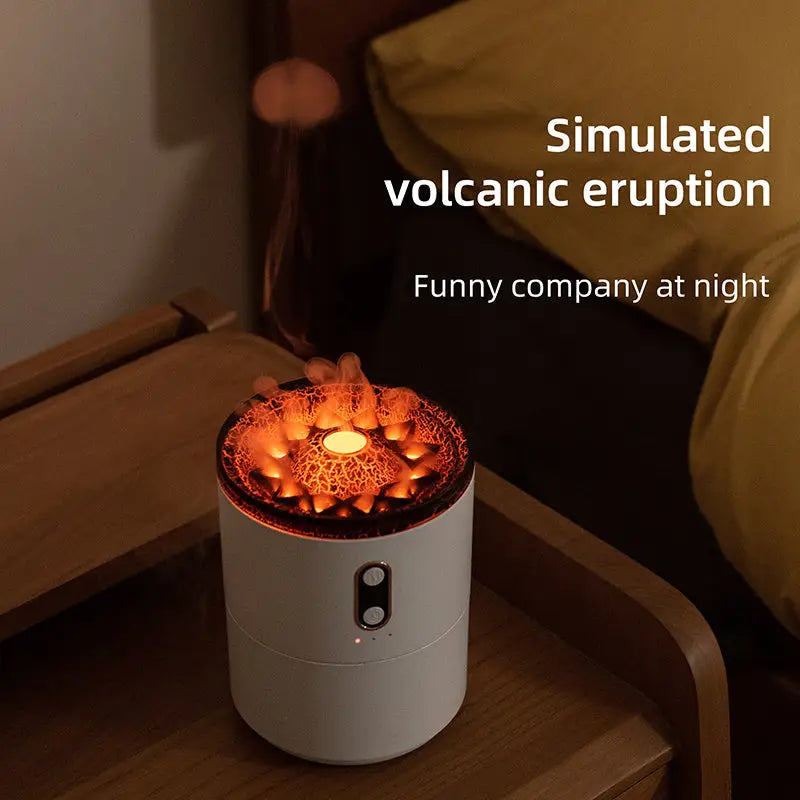 Volcanic Flame Aroma Essential Oil Diffuser USB Portable Jellyfish Air Humidifier Night Light Lamp Fragrance Humidifier Beyond Trends Hub
