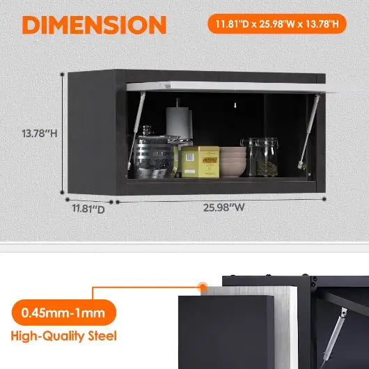 Wall-mounted Lockers - Black and white - 5