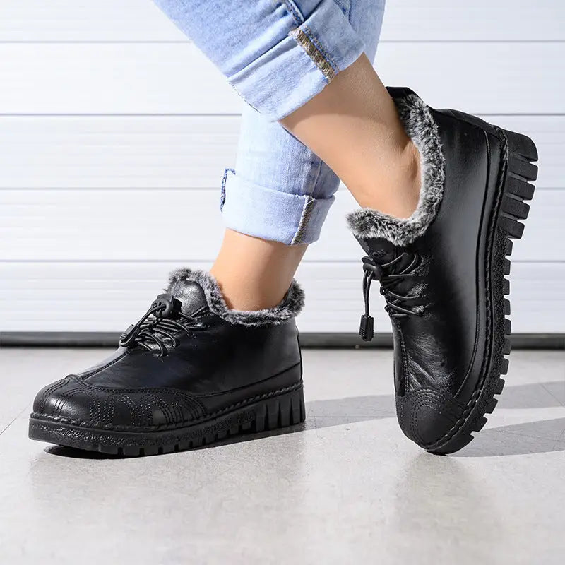 Warm and fleece leather cotton boots Beyond Trends Hub