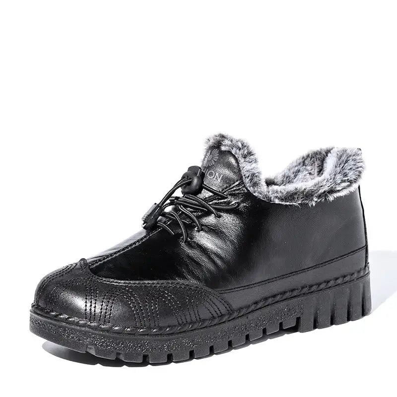 Warm and fleece leather cotton boots Beyond Trends Hub