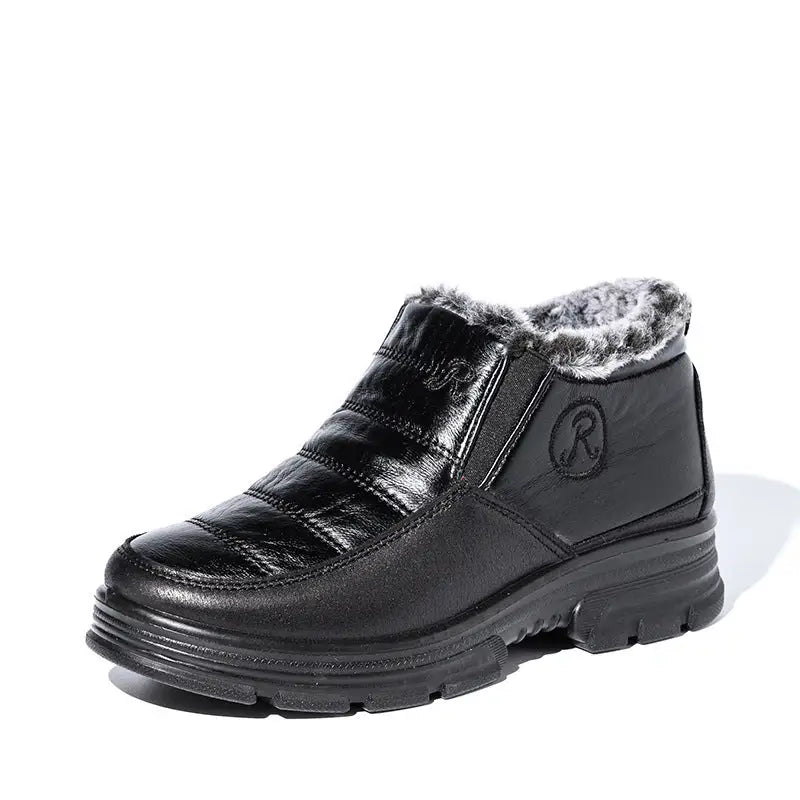 Warm and fleece leather cotton boots Beyond Trends Hub