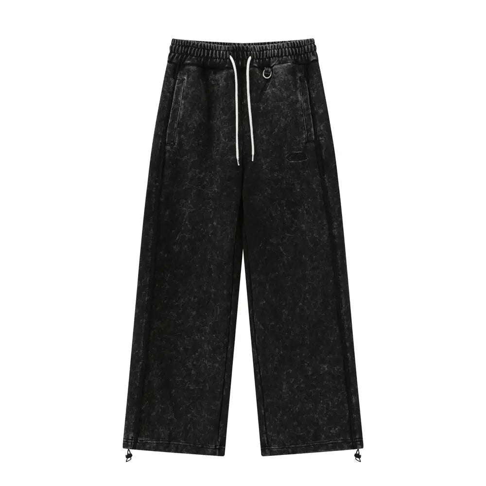 Washed And Worn Leisure Men Trousers - Black / M