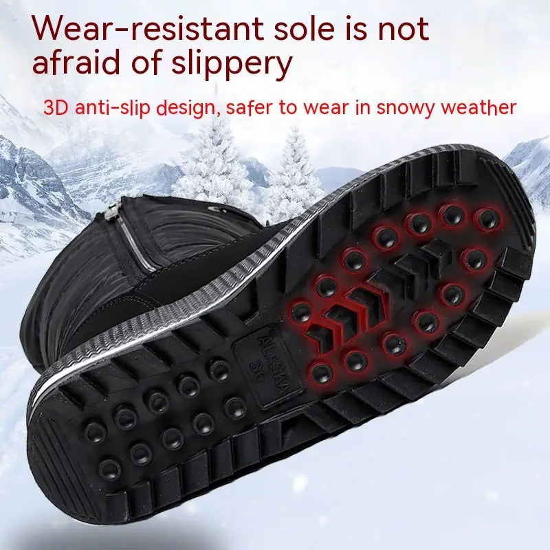 Waterproof Non-slip Mid-calf High Padded Cotton Shoes Beyond Trends Hub