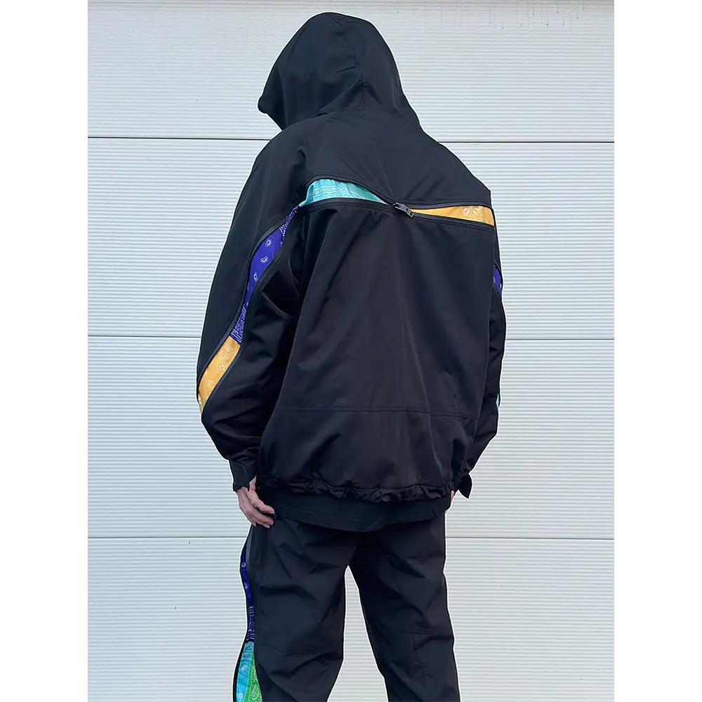 Waterproof Zipper Splicing Cashew Flower Clip Cotton Coat For Men And Women Beyond Trends Hub