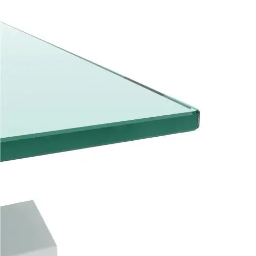 White Coffee Table Clear Coffee Table Modern Side Center Tables For Living Room Living Room Furniture - White - 5