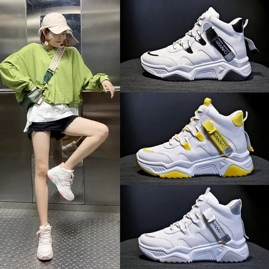 White Running Women Chunky Sport Shoes Woman Spring Summer Platform Sneakers Beyond Trends Hub