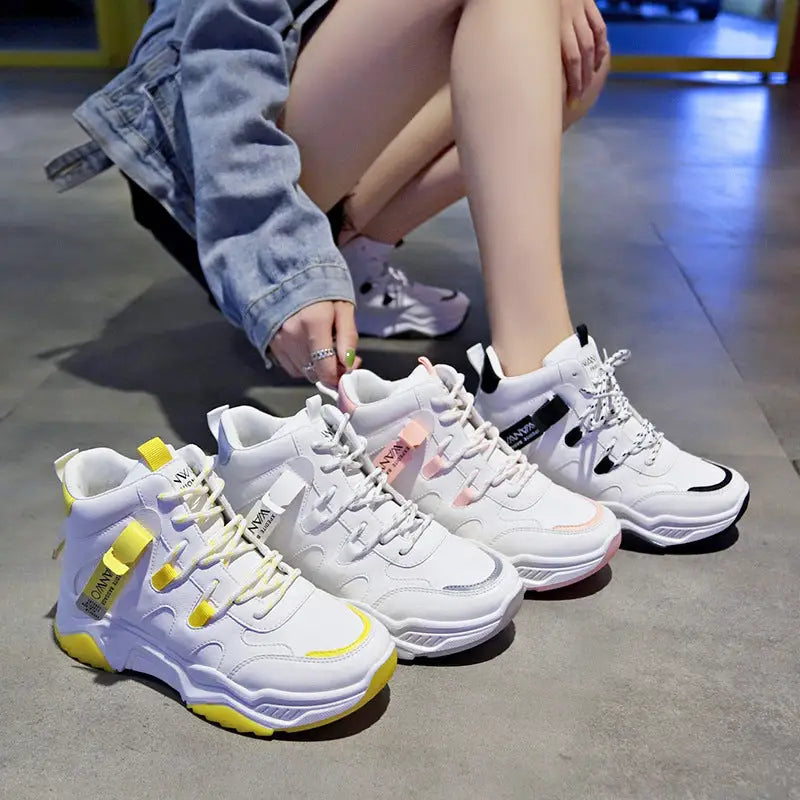 White Running Women Chunky Sport Shoes Woman Spring Summer Platform Sneakers Beyond Trends Hub