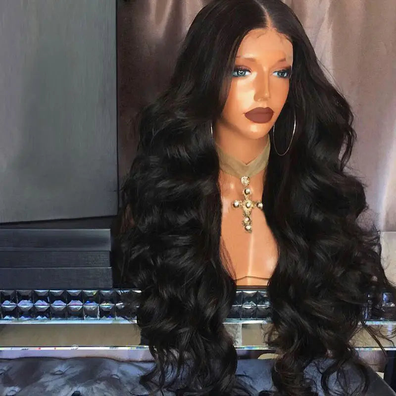 Wig Black Big Wave Ladies Wig Fashion African Curly Hair Customizable Front Lace Wig - Beyond Trends Hub 